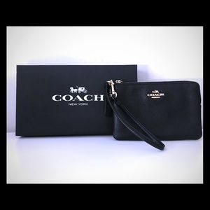 NEW Coach small black wristlet